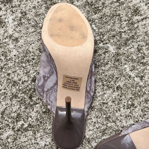 Steve Madden Greenish Brown‎ Snake Sling Sandal Heel Size 9.5 - Picture 9 of 10